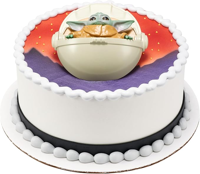 DecoSet® Star Wars™ The Mandalorian The Child Cake Topper, 1-Piece Cake Topper, Use with Cake Decorations to Create Intergalactic Cakes