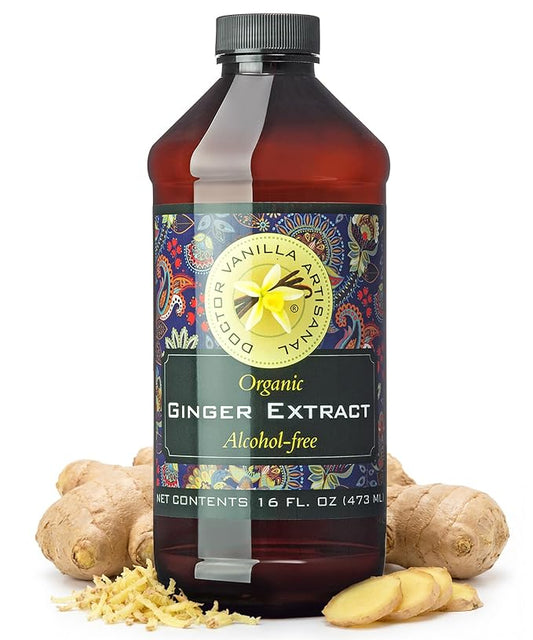 Organic Ginger Extract, 16 fl oz - sugar‑free, GMO‑free, gluten‑free, vegan, paleo, keto, kosher, and halal