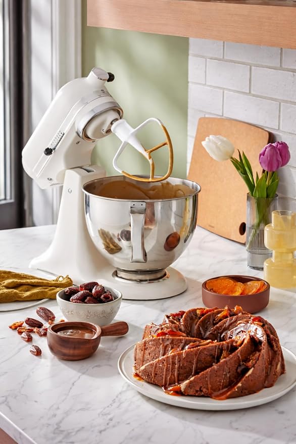 5 Quart Stainless Steel Mixer Bowl Compatible with 4.5-Quart & 5 Quart KITCHENAID TILT-HEAD STAND MIXERS,【Durable Dual-sided Sliding Mat Included】