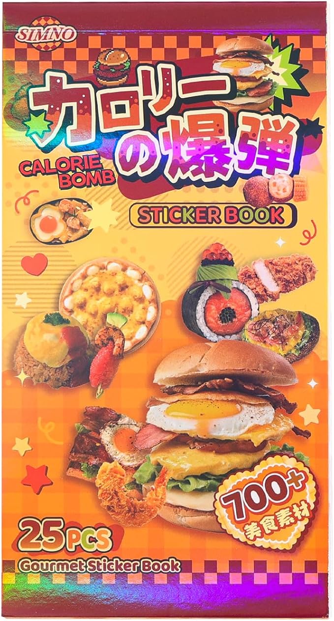 Girl's Japanese Retro Sticker Book, Food and Daily Life Theme - 700+ Cute Old Showa Style Foodie Stickers, for DIY Scrapbooking Journaling Handbook Decoration