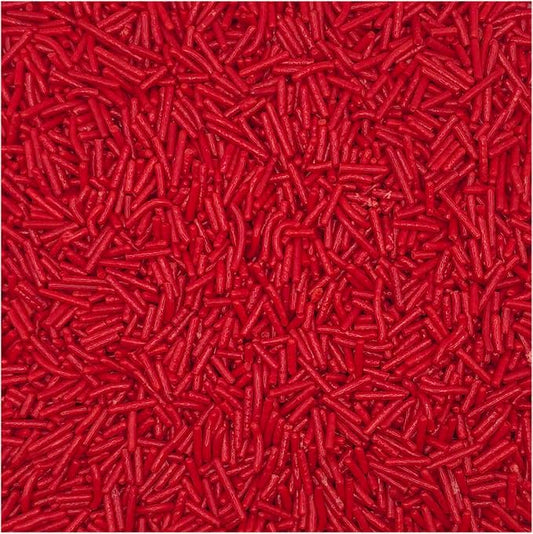 NCS Red Jimmies Edible Sprinkles – Cupcake, Cake & Cookie Decorations, 7 oz