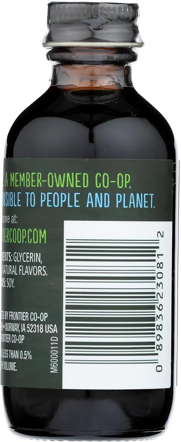 Frontier Co-op Non-Alcoholic Maple Flavor, 2 Ounce, Rich Maple Taste For Baked Beans, Sweet Potatoes, Alcohol Free Maple