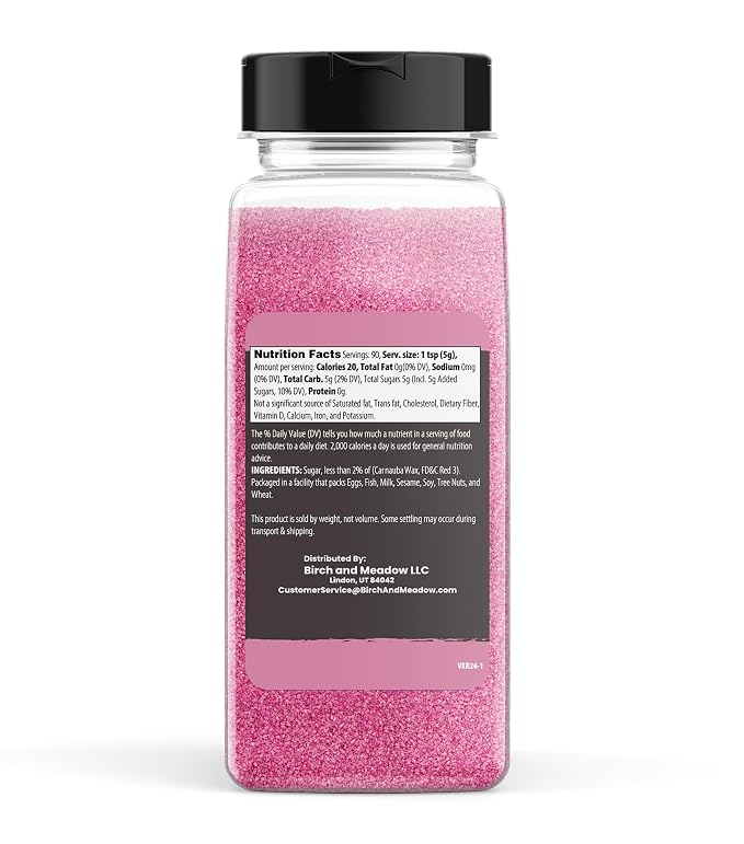 Birch & Meadow 1 lb Pink Sanding Sugar