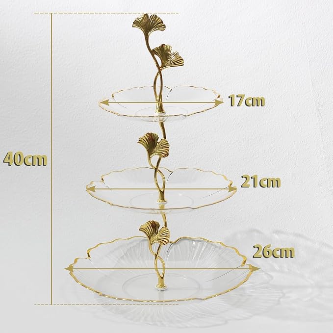 3 Tier Cupcake Stand, BetterJonny Acrylic Tiered Cake Stand, Cupcake Display Stand Dessert Stands, 3 Tier Cupcake Serving Stand for Tea Party, Baby Shower, Birthday, Wedding