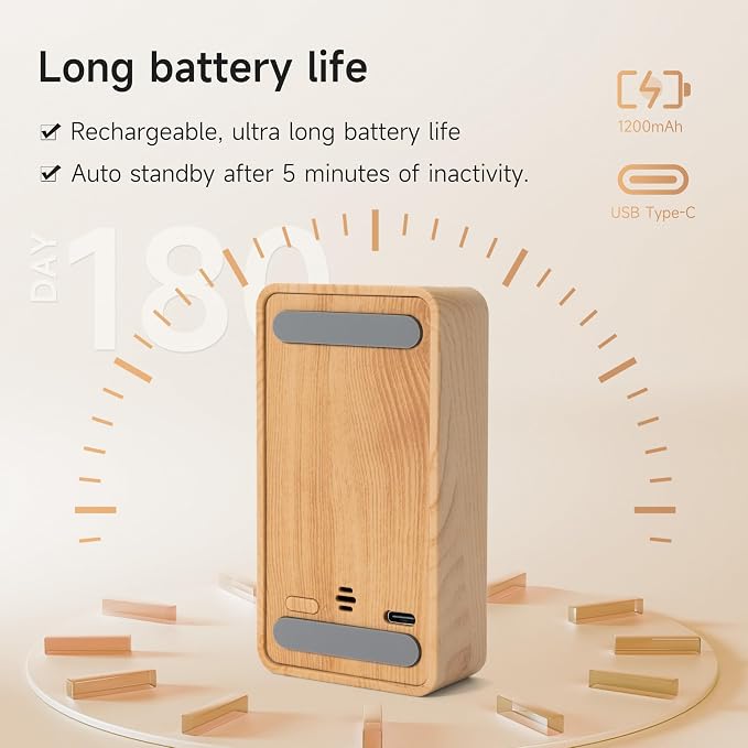 Visual Timer, Rechargeable Digital Hourglass Timer with LED Display | Large display, magnetic back and adjustable volume for classroom, kitchen, fitness, study and kids learning