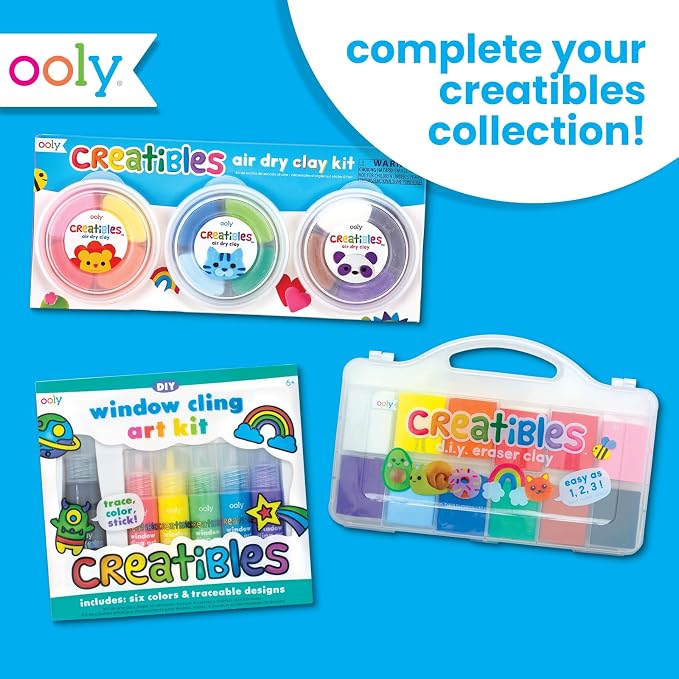 Ooly Air Dry Clay for Kids, 24 Colors Modeling Clay with 3 Shaping Tools, Play Dough Gifts for Kids, Craft Supplies - Creatibles