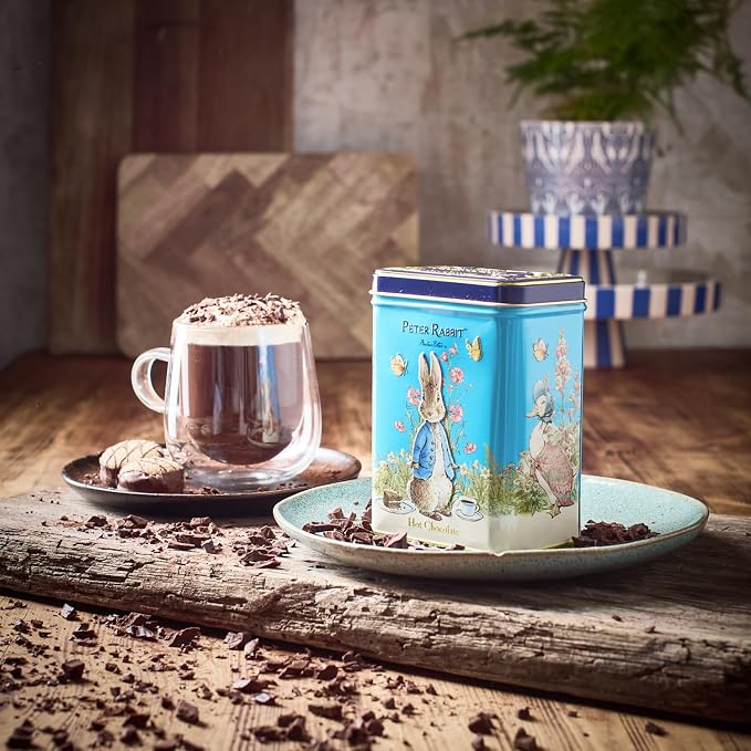 Peter Rabbit Hot Chocolate 8.8oz Tin Drinking Chocolate with Beatrix Potter Design