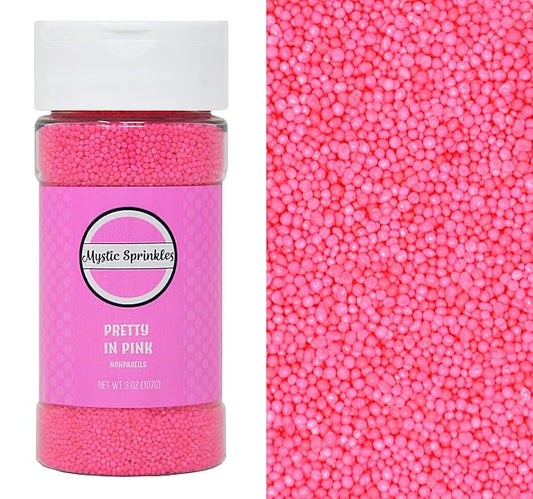 Mystic Sprinkles Nonpareils 3.0oz Bottle (Pretty In Pink)