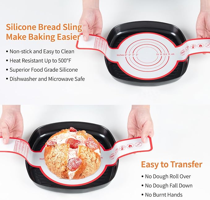 Sourdough Bread Baking Supplies, Sourdough Starter Kit, 9" Round and 10" Oval Sourdough Kit, Banneton Bread Proofing Basket for Home and Kitchen, Bread Basket, Sour Dough Starter Kits, Gift