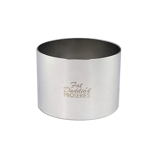 Fat Daddio's Stainless Steel Round Cake & Pastry Ring, 2.75 x 2 Inch