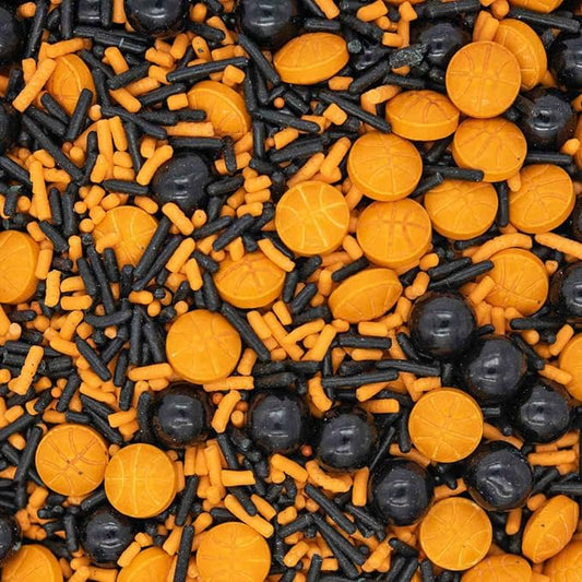 Sprinkles for Cake Decorating Edible Cake Decorations Fancy Basketball Sprinkles Black and Orange Cake Cupcake Decorations Ice Cream Toppings for Cupcake Decorating