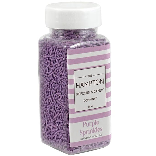 Purple Sprinkles Jimmies 3.17 oz, Sprinkles For Cake Decorating, Cake Sprinkles, Sprinkles For Baking, Ice Cream & More, The Hampton Candy Company
