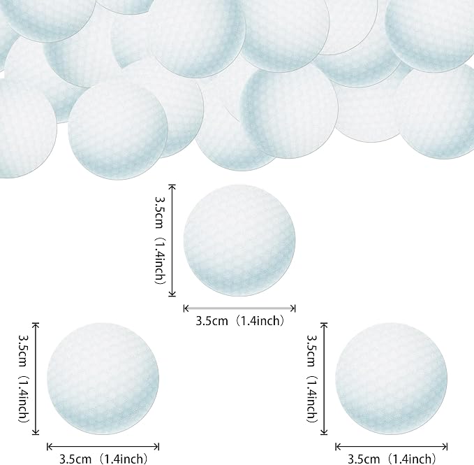 48 PCS Edible Golf Cupcake Toppers Wafer Paper Sports Balls Golf Cupcake Picks Edible Golf Cupcake Decorations for Sports Golf Ball Theme Baby Shower Kids Birthday Party Cake Decoration Supplies