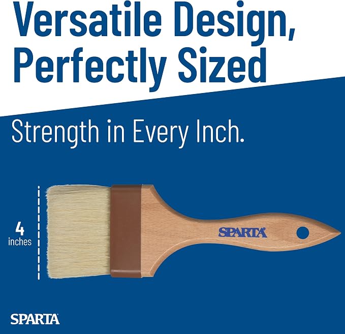 SPARTA Kitchen Basting Brush – 4037600 Basting Brush for Cooking Flat Boar Bristle Brush, Hardwood Handle for Kitchens, Restaurants, Catering, High Heat Food Prep, 4in