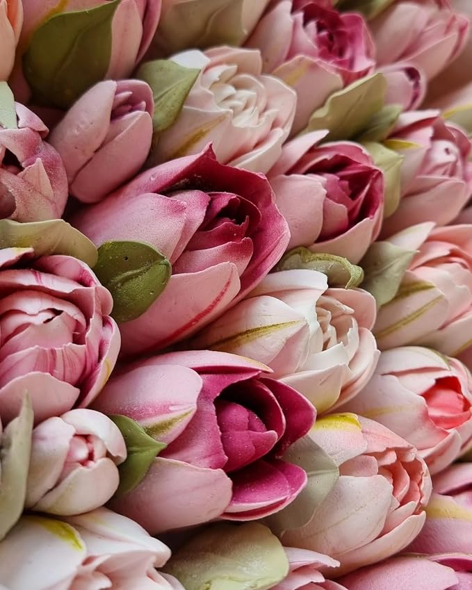 1 Piece Stainless Steel XXL Russian 3 Petals Rose Flower Icing Tips,Marshmallow Craft Piping Nozzles,Pastry Frosting Russian Piping Tips,Flower Frosting Nozzles for Decorating