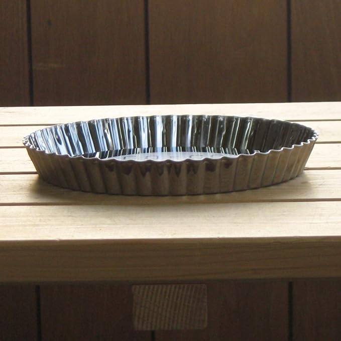 Shimotori Seisakusho 183 Tart Mold, Bottom Removal, 7.1 inches (18 cm), Stainless Steel, Made in Japan