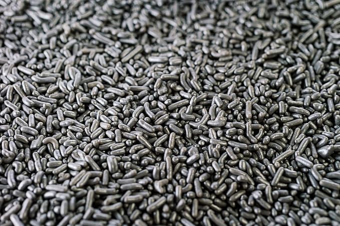 SHIMMER PEARLIZED SILVER SPRINKLES-Dairy Free,Gluten Free,Egg Free,Vegan,Soy Free,Nuts Free,Kosher,Large,Bulk Candy,Cupcake,Cookies And Cake Topper,Jimmies,Baking,Decorating