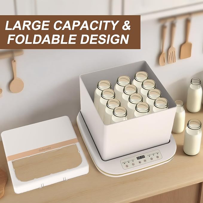 Folding Proofer Bread Proofing Box & Slow Cooker with 32-248℉ Temp Control & 10 H Timer Proofing Box for Sourdough, Bread Baking, Pizza, Yogurt Sourdough Starter Kit for Home Baking Bread Lovers