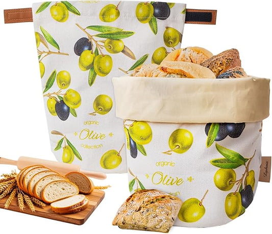 Reusable Beeswax Bread Bag for Homemade Sourdough, Natural Sourdough Bread Storage Bags, Keep Fresh, Bakery Essentials