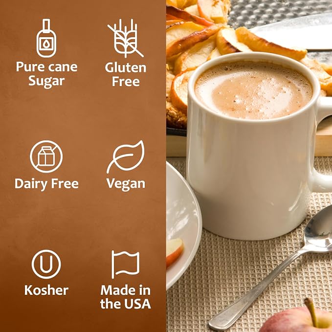 Syruvia Coffee Syrup, Brown Sugar Cinnamon Flavored Syrup for Drinks, Lattes, and Desserts – 25.4 fl oz - with Pump