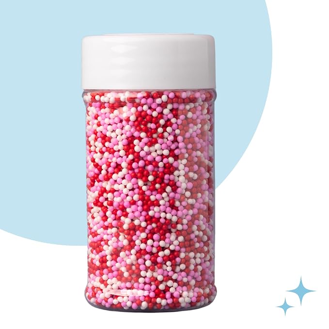 Sweets Indeed Sprinkles, 4 Pack, Edible Sprinkle Mix, Perfect for Cake Decorations, Baking, Ice Cream, Cookies, Cupcake Topper (Sweetheart)