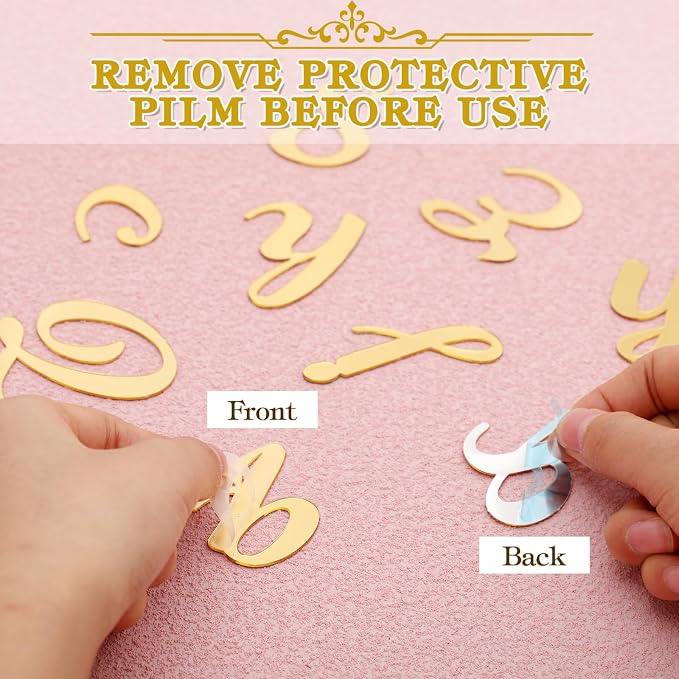 Teenyyou 68 Pcs Acrylic Alphabet Number Cake Topper 0-9 Number and A-z Letters Personalized Cake Picks Decor DIY Name Cupcake Toppers Graduation Wedding Baby Shower Party(Gold)