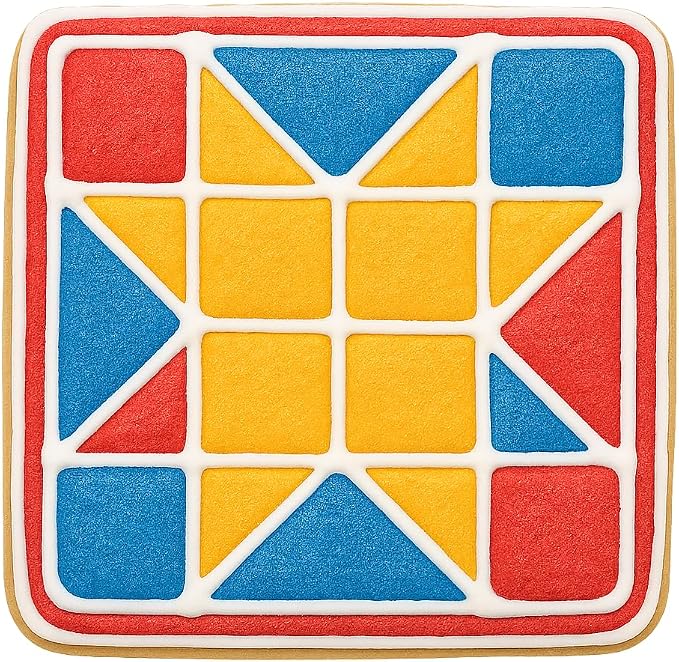 Geometric Quilt Block Cookie Cutter - 4x4" Premium Baking Tool