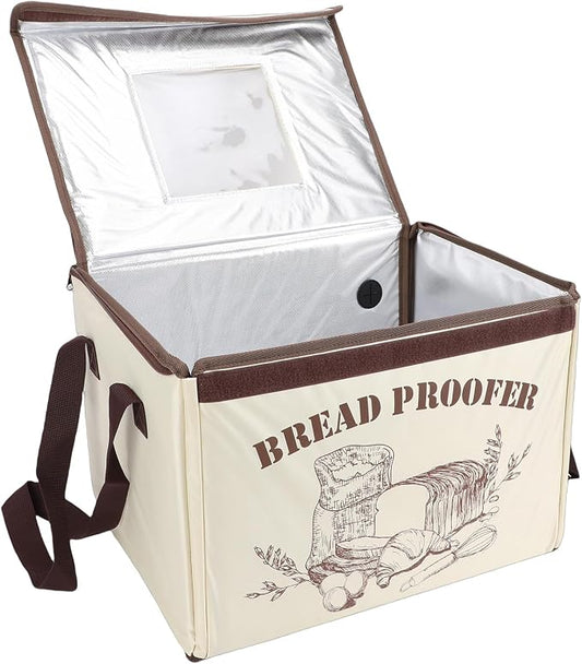 VBESTLIFE Foldable Bread Proofing Box, 50-130F Temp Controlled Dough Proofer with 48H Timer, Electric Proofing Container Sourdough Bread Baking Supplies (US Plug 110V)