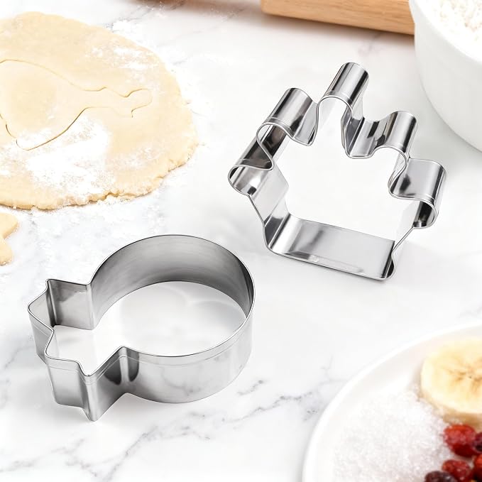 Wedding Cookie Cutter Set - 12Pcs Mini Cookie Cutters Variety Pack with Dough Scraper, Stainless Steel Valentine's Day and Anniversary Cookie Mold for Biscuits, Fondant