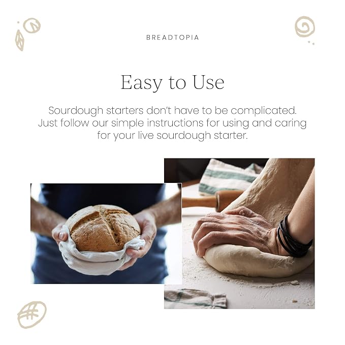 Breadtopia Sourdough Starter | Made from Organic & Non-GMO Ingredients | Easy to Follow Instructions | Make Homemade Sourdough Bread | Sour Dough Starter