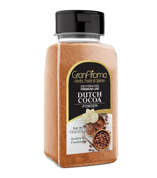 GranAroma Dutch Cocoa Powder, 7.6 oz, Baking Cocoa, Hot Chocolate, Cakes & Cookies