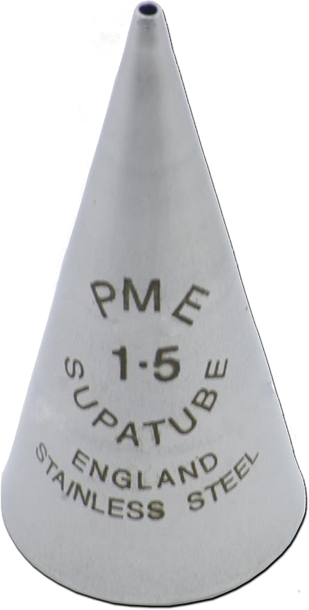 PME - ST1.5 Seamless Stainless Steel SupaTube Writer #1.5 Decorating Tip, Standard, Silver