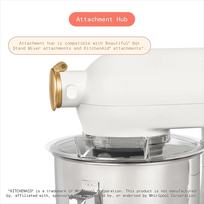 6 Quart Stand Mixer, 600W Tilt-Head Electric Kitchen Mixer with 12 Speeds, Stainless Steel Bowl, Dough Hook, Whisk & Beater, Multifunction Food Mixer