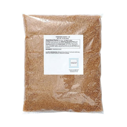 Demerara Sugar, 1 Pound Bulk Bag, Hampton Distribution