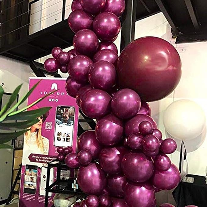 PartyWoo Metallic Hot Pink Balloons 100pcs Different Sizes of 18 12 10 5 Inch Chorme Dark Pink Magenta Fuchsia Balloon Arch Kit Garland for Wedding Birthday Baby Shower Party Decorations Pink-G114