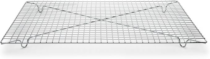 Fox Run Rectangular Cooling Rack, Iron/Chrome, 18-Inch x 12.5-Inch, Metallic