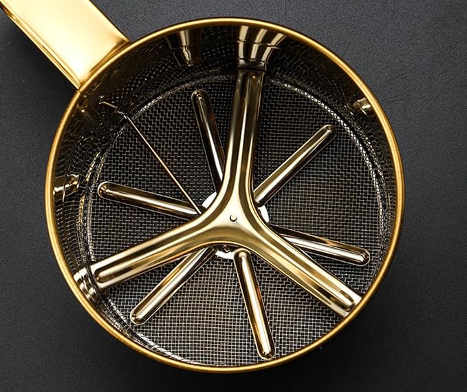 Stainless Steel Fine Mesh Sieve Flour Sifter Golden Flour Cup Sifter