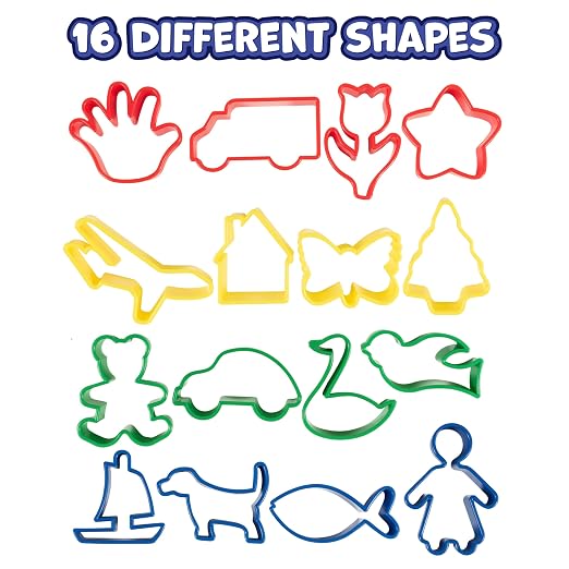 READY 2 LEARN Dough Roller and Cutters | Set of 17 | Dough Tools for Kids Ages 18m+ | Arts and Crafts Supplies for Toddlers | Roll, Cut, Mold and Play