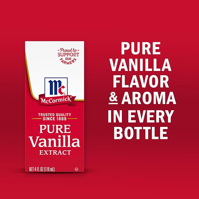 McCormick All Natural Pure Vanilla Extract (Made with Madagascar Vanilla Beans), 4 fl oz