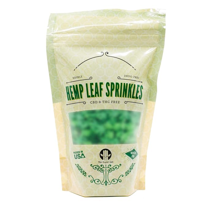 The Sugar Lab Leaf Sprinkles - Green Sugar Sprinkles For Cake Decorating and Cookies - Highly Edible Cake, Ice Cream Topping and Birthday Decorations – Add a Fun & Delicious Touch - 8 Oz
