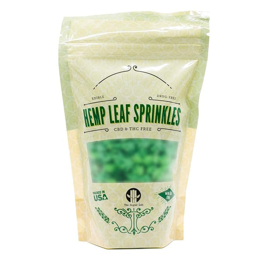 The Sugar Lab Leaf Sprinkles - Green Sugar Sprinkles For Cake Decorating and Cookies - Highly Edible Cake, Ice Cream Topping and Birthday Decorations – Add a Fun & Delicious Touch - 8 Oz