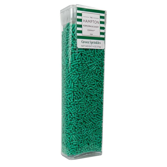 Bright Green Sprinkles Jimmies 4 oz, Sprinkles For Cake Decorating, Baking, Ice Cream & More, The Hampton Candy Company