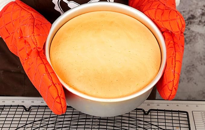 Tosnail 2 Pack 10" x 3" Round Aluminum Cake Pan with Removal Bottom for Chiffon Cake