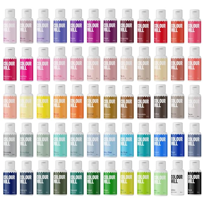 Colour Mill Oil Blend Food Coloring, Complete Collection - 20 Milliliters Each of 60 Colors