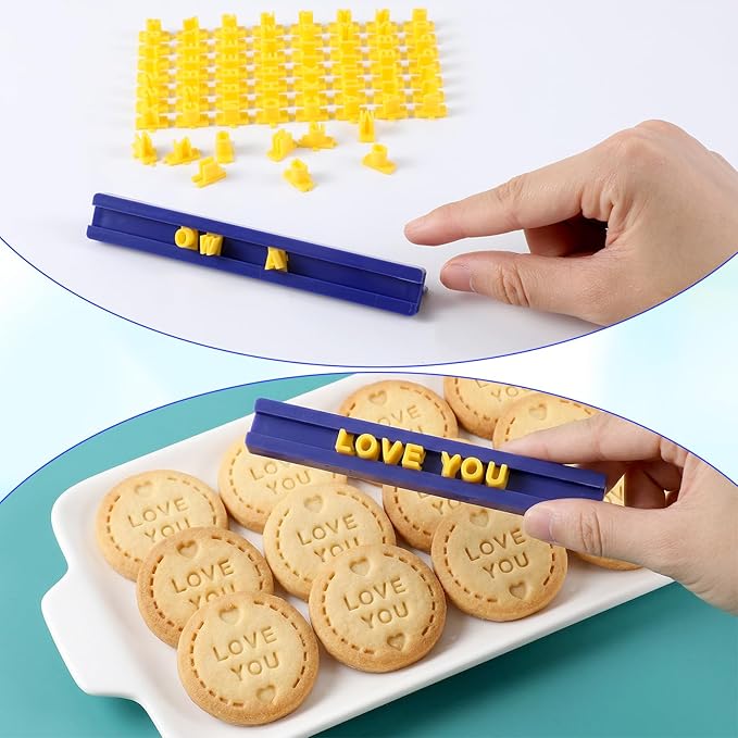 RAHHLIZS 72pcs Letter Stamp for Clay Alphabet Stamps Letters Pottery Stamps for Clay | Number Stamp Custom DIY Pottery Embossing Letter Stamps DIY Gifts Cake Baking Cookie Decorations Tools