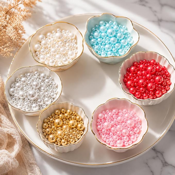 Sprinkles for Baking Edible Sugar Confetti 10.8oz, Nonpareils & Sugar Pearls - Six Pearl Sprinkles Mix Cake Decorations, Cookies, Cupcakes, Dessert Toppings (Spring Pastel Colors)