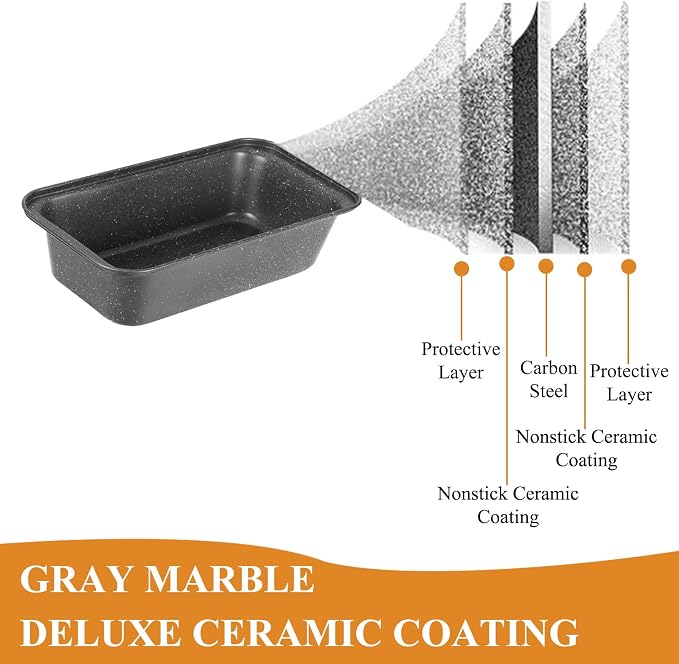 Walooza 8x4 Loaf Pan - Carbon Steel Bread Baking Pans for Homemade Bread Banana Bread, Sourdough, Pound Cake | Nonstick, Oven Safe, Easy Release