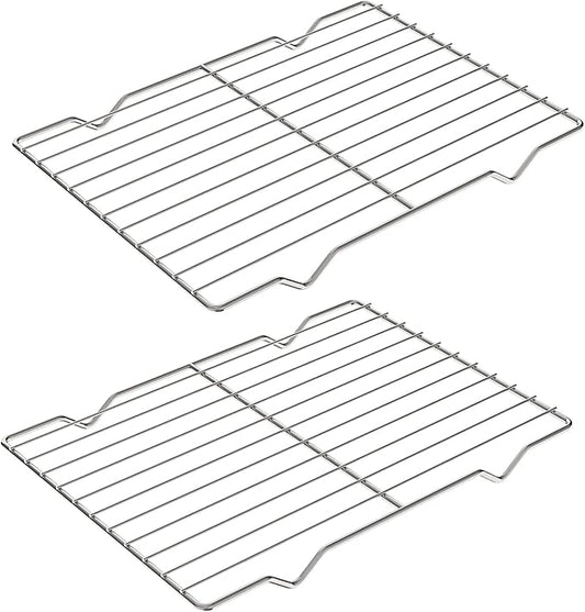 Adorila 2 Pack Cooling Rack for Baking, 8.3" x 11.4" Stainless Steel Grill Rack, Small Grid Baking Rack for Baking Cooking Roasting Oven
