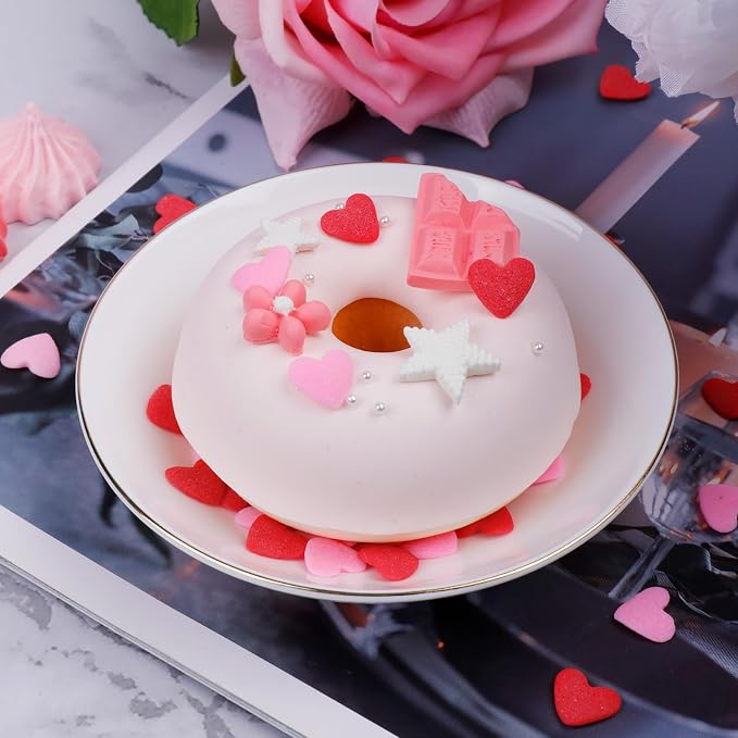 Heart Sprinkles Edible, Mothers Day Sprinkles for Cake Decorating 100g/3.53oz, Valentines Sprinkles, Red and Pink Heart Shaped Sprinkles for Baking, Ice Cream, Cookies, Cupcake Toppers