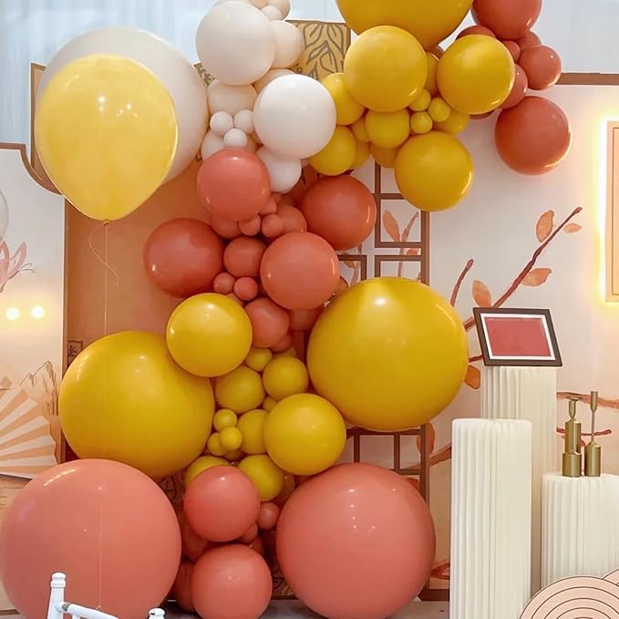 Voircoloria 130pcs Coral Red Balloons Different Sizes 18" 12" 10" 5" Pastel Red Latex Balloon Garland Arch Kit for Birthday Baby Shower Graduation Wedding Valentine's Day Christmas Party Decorations